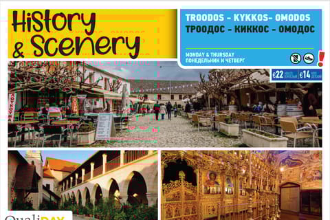 From Paphos: Troodos, Paphos Forest, Kykkos, and Omodos Tour
