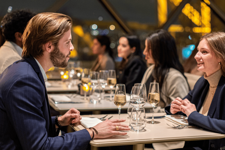 Paris : Dîner à la Brasserie Madame de la Tour EiffelMenu Grande Dame avec boissons - Centre du restaurant