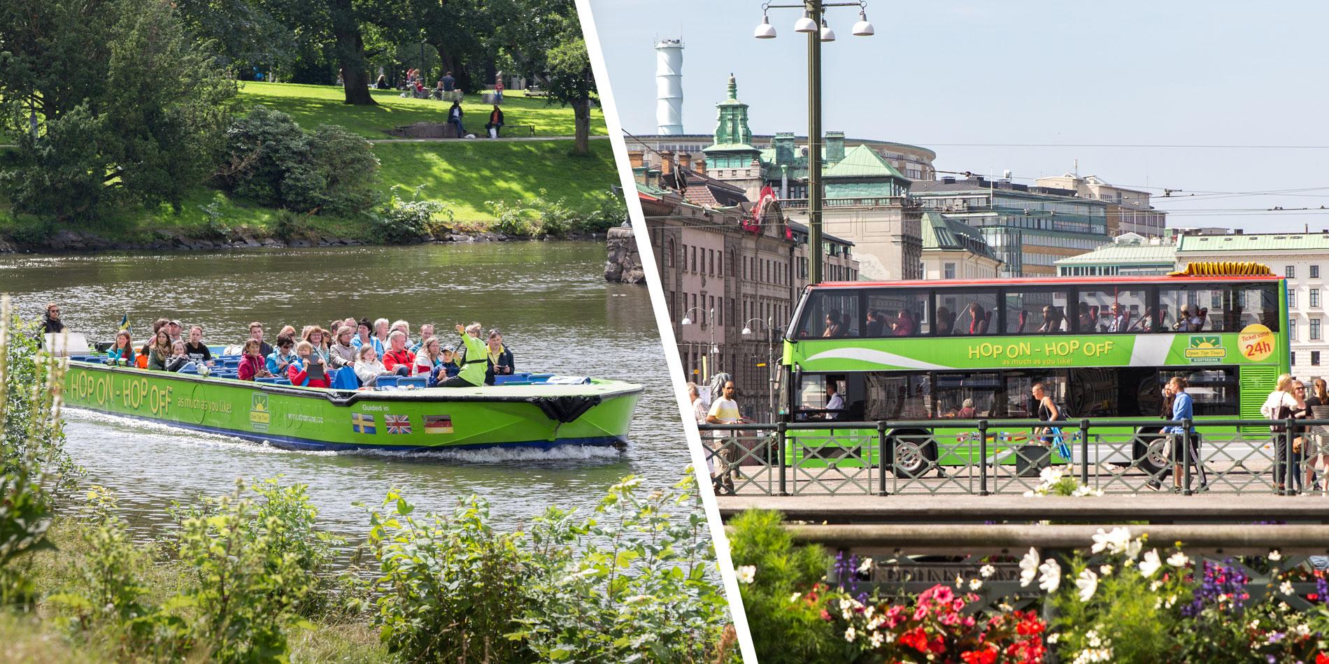 Göteborg: 24 Stunden Hop On-Hop Off Bus- und Bootstour