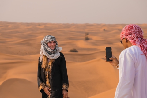 Abu Dhabi: Desert Safari with BBQ, Camel Ride & Sandboarding Private Tour
