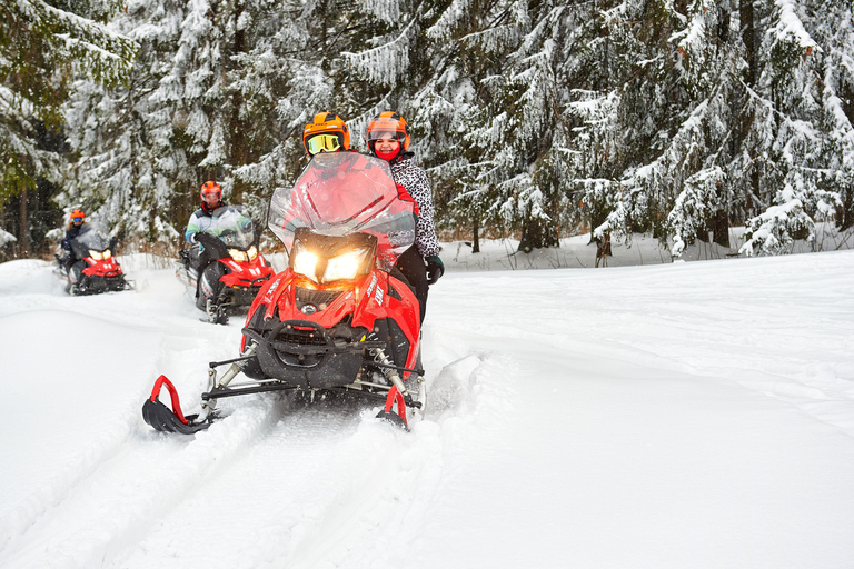 Zakopane: Expedition med snöskoter och valfri brasa1 timmes tur - enkel snöskoter