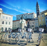 Piran, fietsverhuur met kaart, helm, waterfles en slot - Housity