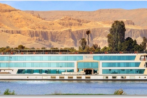 Z Asuanu: 2-nocny rejs po Nilu do Luksoru z balonem na ogrzane powietrze2-nocny rejs po Nilu — luksusowa łódź