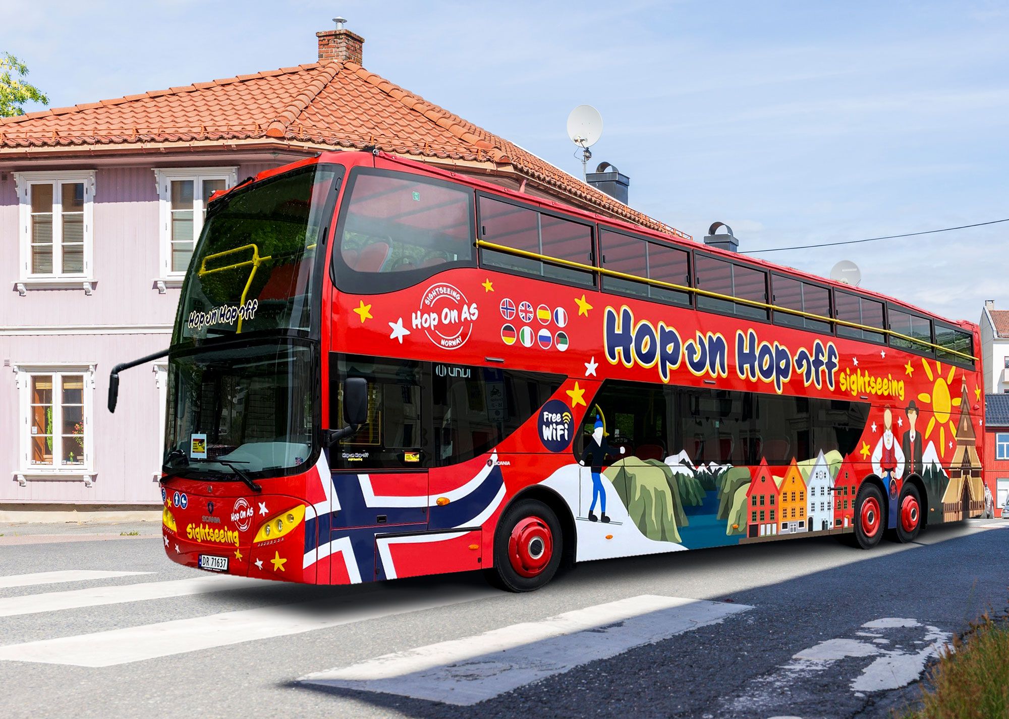 Haugesund: 1-Tages-Ticket für den Hop-On/Hop-Off-Sightseeingbus Gray Line