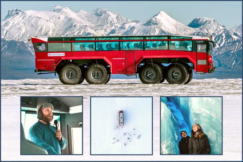 Gullfoss : Visite de la grotte de glace et du glacier en Glacier Monster Truck
