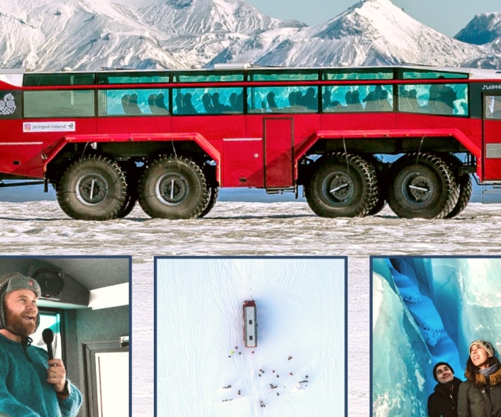 Gullfoss: grotta di ghiaccio e tour del ghiacciaio in Glacier Monster Truck