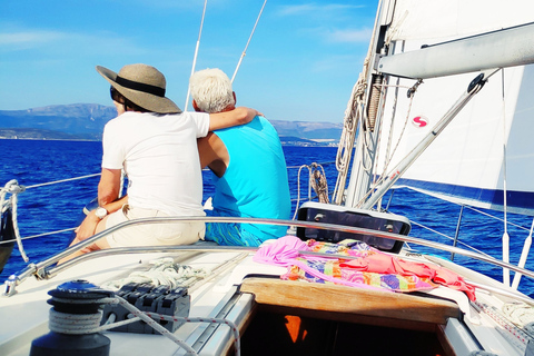 Split: Dagsutflykt med segelbåt till ön Šolta och ön Brač