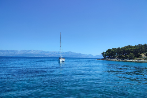 Split: Dagsutflykt med segelbåt till ön Šolta och ön Brač