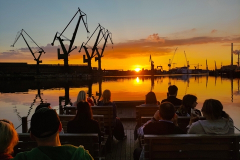 Gdańsk: Sunset Cruise on a historic Polish Boat Tour in English