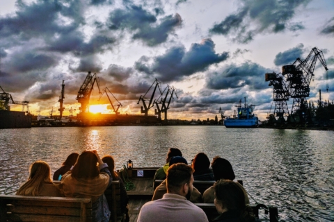 Gdańsk: cruise bij zonsondergang op een historische Poolse bootRondleiding in het Engels