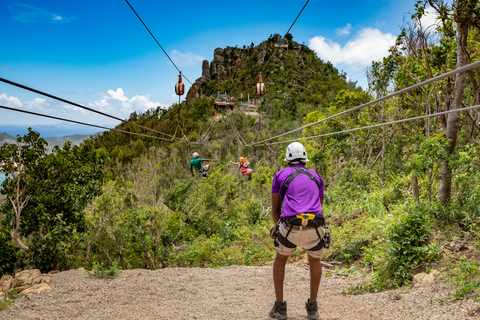 Saint-Martin : Sentry Hill &amp; Flying Dutchman Zipline Adventure (aventure en tyrolienne)