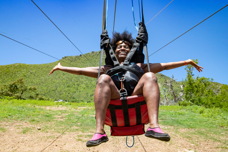 St Maartin: Inträdesbiljett till Sky Explorer och Flying DutchmanSky Explorer och Flying Dutchman på RainforestAdventures SXM