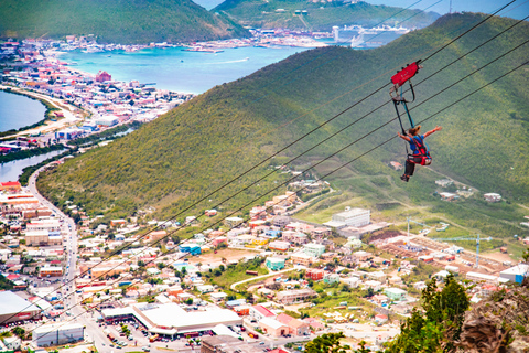 St Maartin: Inträdesbiljett till Sky Explorer och Flying DutchmanSky Explorer och Flying Dutchman på RainforestAdventures SXM