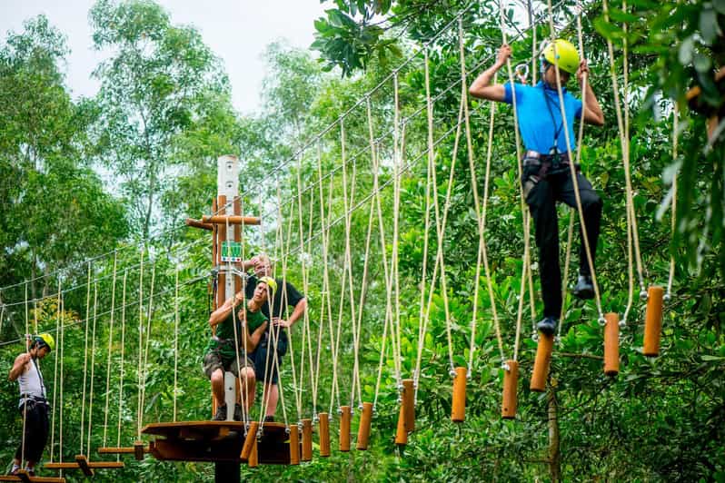 From Hue Thanh Tan Hot Spring Zipline and Highwire Tour GetYourGuide