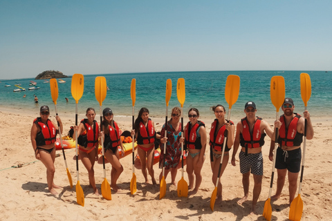 Arrábida: Kayak & Wild Beach Snorkeling with Pickup Option Tour with Meeting Point in São Lourenço