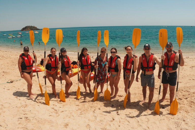 Arrábida: Kayak & Wild Beach Snorkeling with Pickup Option Tour with Meeting Point in São Lourenço