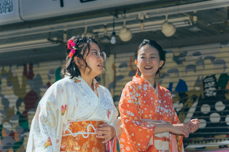 Tokyo: Kimonoklädsel, promenader och fotograferingTokyo: Kimono-klädsel, promenad och fotografering