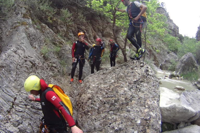 From Athens: Agios Loukas Gorge Canyoning Experience With Picnic Lunch & Hotel Transfer