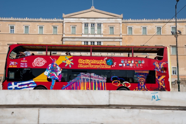 Ateny: Bilet autobusowy łączony Hop-On Hop-Off i transfer lotniskowy