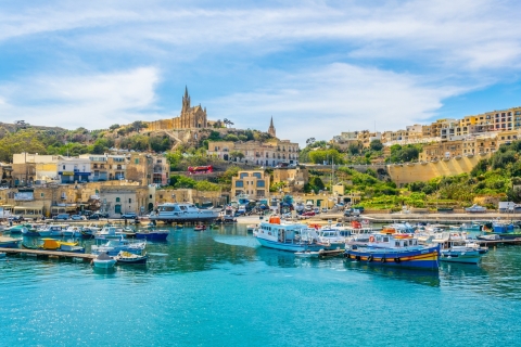Sliema: Wycieczka łodzią motorową na Gozo z powrotem i jaskiniami