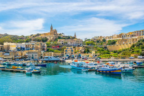 Sliema : Excursion en bateau à moteur à Gozo avec retour et grottes