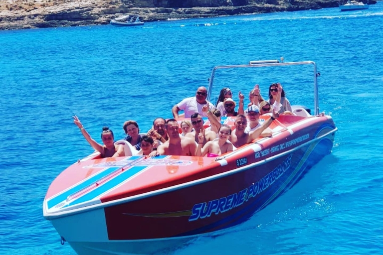 Sliema : Excursion en bateau à moteur à Gozo avec retour et grottes