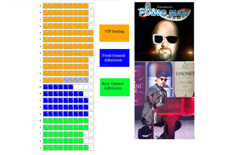 Las Vegas: Piano Man by Kyle Martin Live Show Tickets Middle Seating