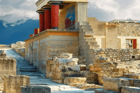 Heraklion: Knossos Palace and E-Bike City Tour with Food