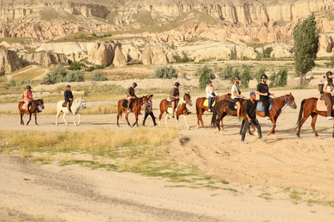 Cappadocia: Horse Riding in Red & Rose Valleys with Pickup 2-Hour Horse Ride with Ladies' Monastery & Çavuşin