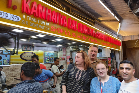 Passeio a pé de 3 horas pelo patrimônio histórico de Old Delhi com passeio de riquixáOpção 1: Do ponto de encontro