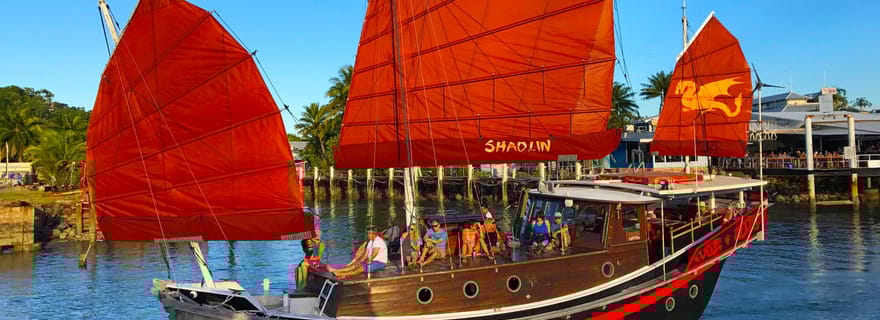 Port Douglas : déjeuner de fruits de mer à bord du Shaolin, avec crevettes fraîches