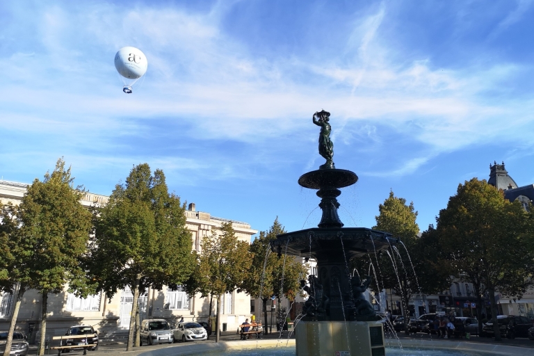Epernay: luchtballon afgemeerd boven wijngaardenAfgemeerde heteluchtballon boven de wijngaarden