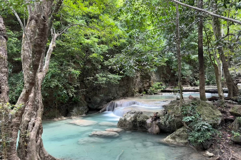 Z Bangkoku: Wodospady Erawan i wycieczka po Kanchanaburi