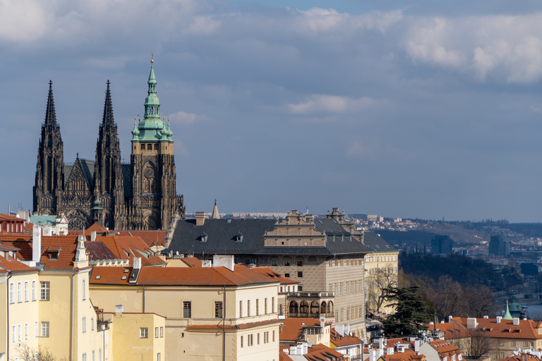 Praga: Tour a piedi dei luoghi del castello e dei punti salienti per piccoli gruppiPraga: tour a piedi dei giardini del castello e dei punti salienti con il tram