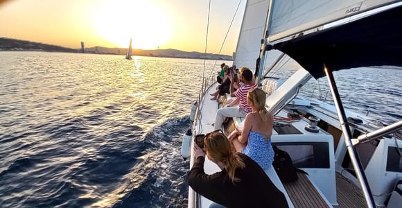 Barcelona: Luxury Private Sunset Yacht Cruise for Up to 11