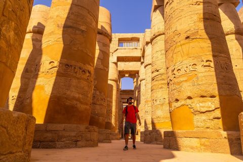 Hurghada: gita giornaliera guidata ai templi di Luxor con cena