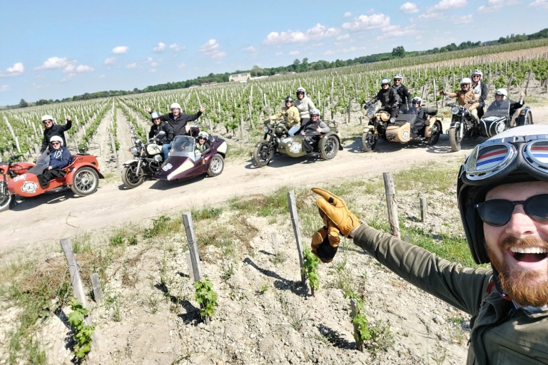 Au départ de Bordeaux : Visite des vignobles et châteaux du Médoc en SidecarVisite d'une demi-journée