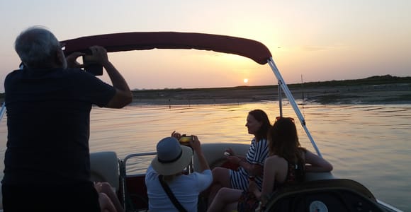 Faro: Sunset 1 hour Ria Formosa Boat Tour