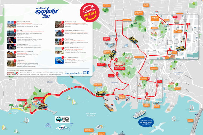 Auckland: Billete de autobús Hop-On Hop-Off Explorer