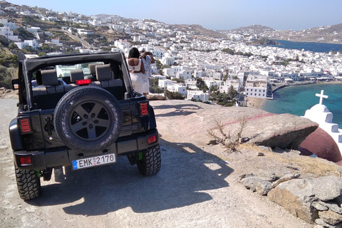 Mykonos: Privat jeeptur med Myrsini-stranden och Ano Mera