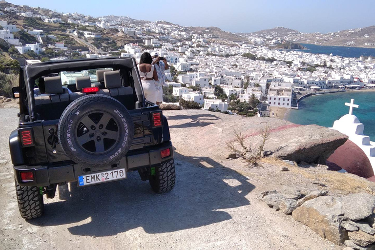 Mykonos: Private Jeep Tour with Myrsini beach and Ano Mera