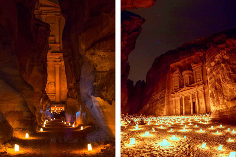 Petra de nuit: billets de spectacle et prise en charge à l'hôtelPetra de nuit (sans frais d'entrée)