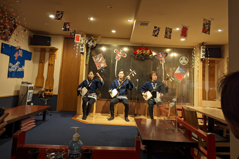 Asakusa: geschiedenistour en live optreden met lunch