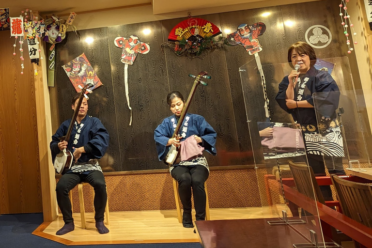 Tokyo: Spettacolo musicale tradizionale di Asakusa con cenaTokyo: Spettacolo musicale tradizionale di Asakusa con pranzo