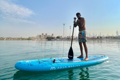Dubai: stand-up paddlesurfen met uitzicht op de Burj Khalifa