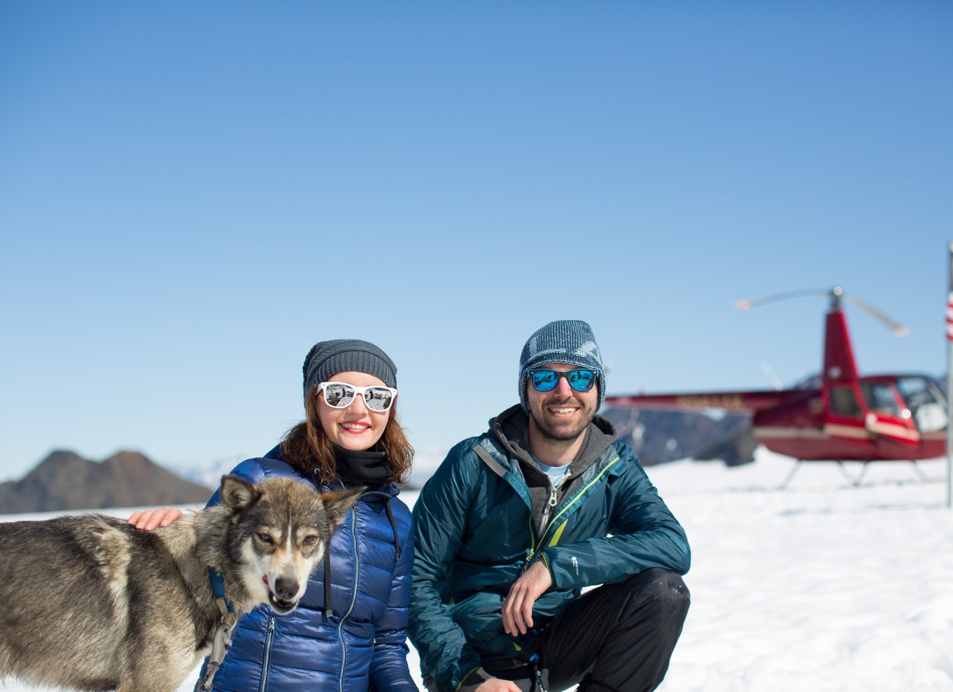 Anchorage-området: Helikopter- og gletsjerhundeslædetur