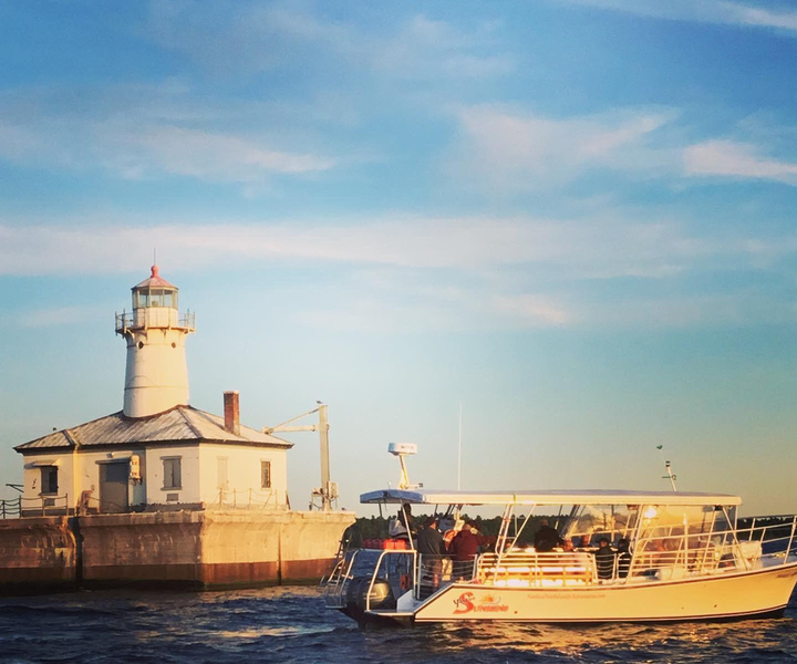 Cheboygan, MI: Crucero en barco con fondo de cristal por el lago Hurón