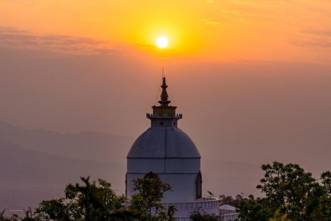 Pokhara: Peace Pagoda Sunset,Annapurna Himalayan Range Views