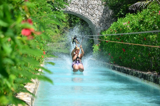 Visit Buggy Ride, Zipline Splash & Waterfall Pool Combo with Lunch in Punta Cana