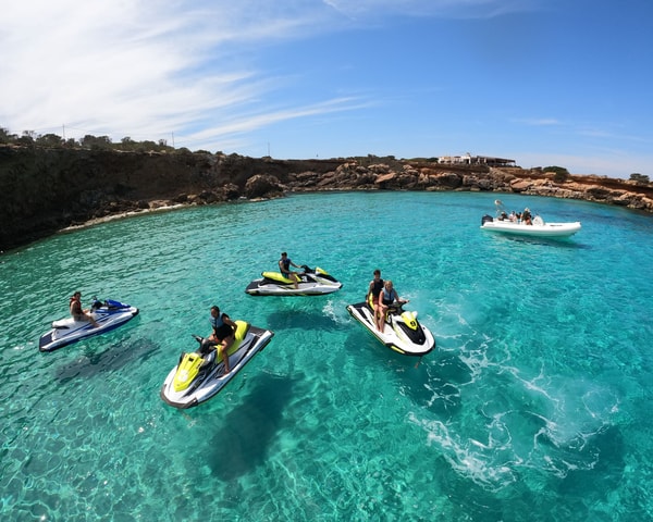 Jet Ski Trip to Cala Comte from San Antonio